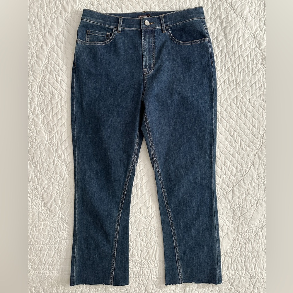 J. McLaughlin Straight Leg Cropped Raw Hem Jeans Women’s Size 8